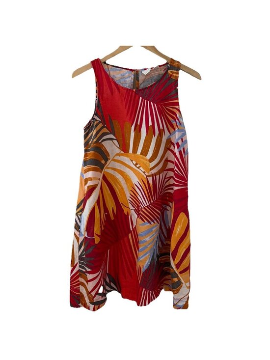 C&C California Dresses & Skirts - C&C California 100% Linen Tropical Shift Dress Size XS Sleeveless Summer Beach